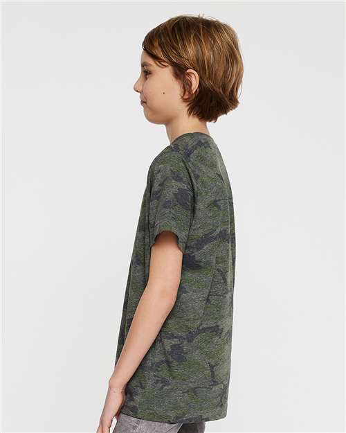 LAT Youth Fine Jersey Tee 6101 Vintage Camo