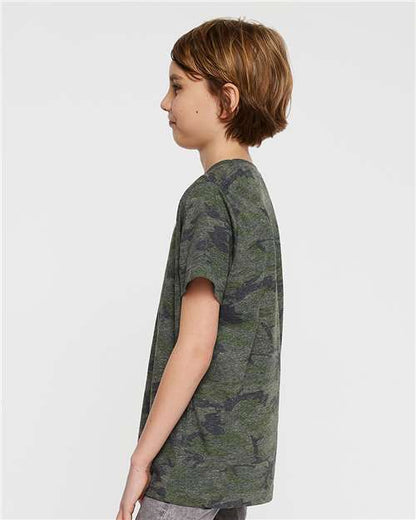LAT Youth Fine Jersey Tee 6101 Vintage Camo