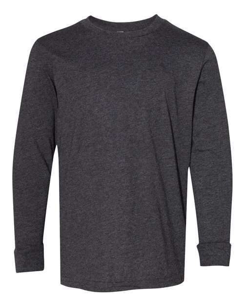 LAT Youth Fine Jersey Long Sleeve Tee 6201 Vintage Smoke