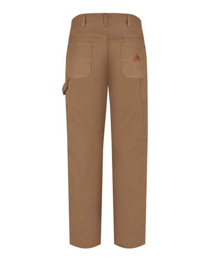 Custom EmbroideredBulwark Men's Dungaree - EXCEL FR ComforTouch - 11.0 oz. 7382 Brown Duck - Unhemmed