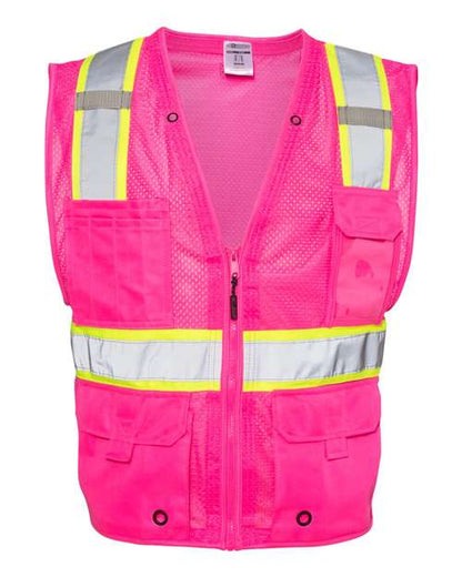 Kishigo EV Series® Enhanced Visibility Multi-Pocket Mesh Vest B100-111