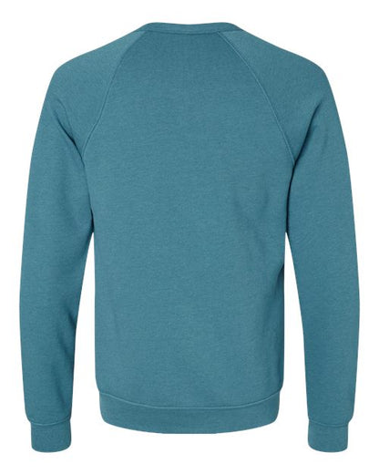 BELLA + CANVAS Sponge Fleece Raglan Crewneck Sweatshirt 3901 Custom Embroidered Business Logo