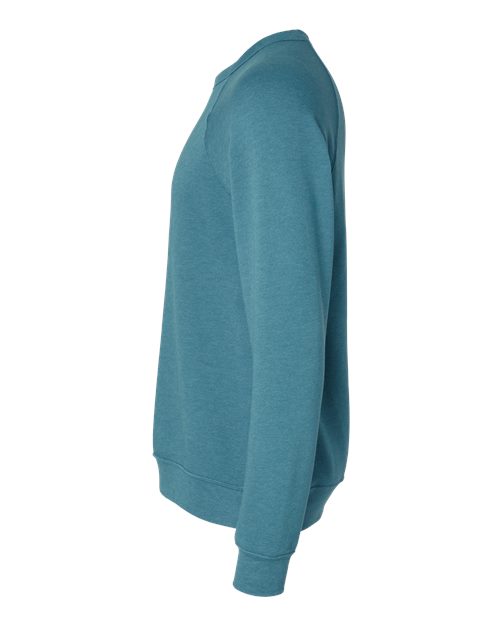 BELLA + CANVAS Sponge Fleece Raglan Crewneck Sweatshirt 3901 Heather Deep Teal