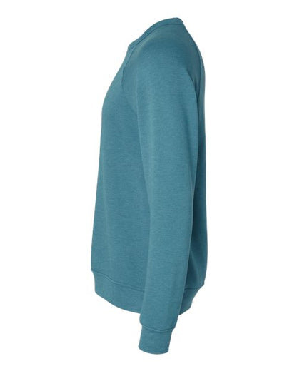 BELLA + CANVAS Sponge Fleece Raglan Crewneck Sweatshirt 3901 Heather Deep Teal