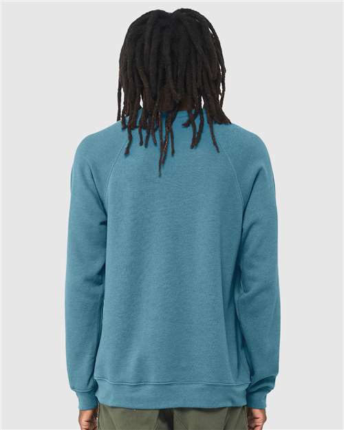BELLA + CANVAS Sponge Fleece Raglan Crewneck Sweatshirt 3901 Custom Embroidered Business Logo
