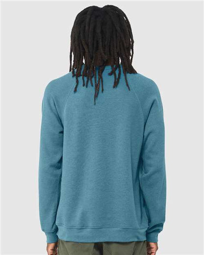 BELLA + CANVAS Sponge Fleece Raglan Crewneck Sweatshirt 3901 Custom Embroidered Business Logo