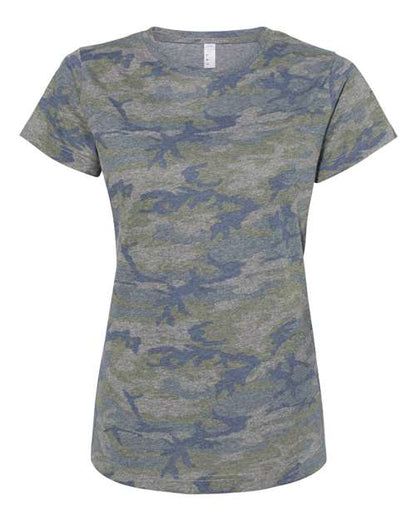 LAT Women's Fine Jersey Tee 3516 Vintage Camo