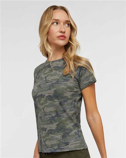 LAT Women's Fine Jersey Tee 3516 Vintage Camo