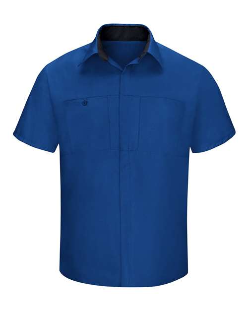 Red Kap Men's Tall Performance Plus Short Sleeve Shirt with Oilblok Technology SY42T