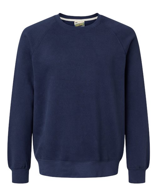 MV Sport Unisex Vintage Fleece Raglan Crewneck Sweatshirt 17116