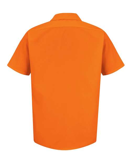 Red Kap High Visibility Safety Short Sleeve Work Shirt - Tall Sizes SS24HVT Custom Embroidered Business Logo