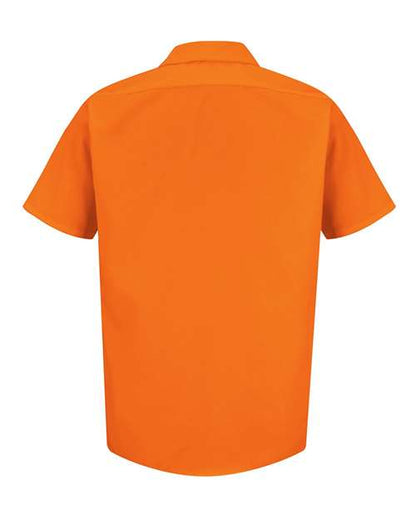 Red Kap High Visibility Safety Short Sleeve Work Shirt - Tall Sizes SS24HVT Custom Embroidered Business Logo