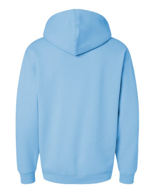 Independent Trading Co. Heavyweight Hooded Sweatshirt IND4000 Blue Aqua Custom Embroidered Business Logo