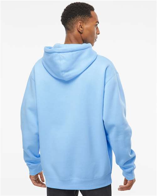 Independent Trading Co. Heavyweight Hooded Sweatshirt IND4000 Blue Aqua Custom Embroidered Business Logo