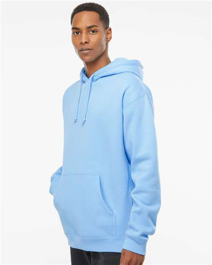 Independent Trading Co. Heavyweight Hooded Sweatshirt IND4000 Blue Aqua Custom Embroidered Business Logo