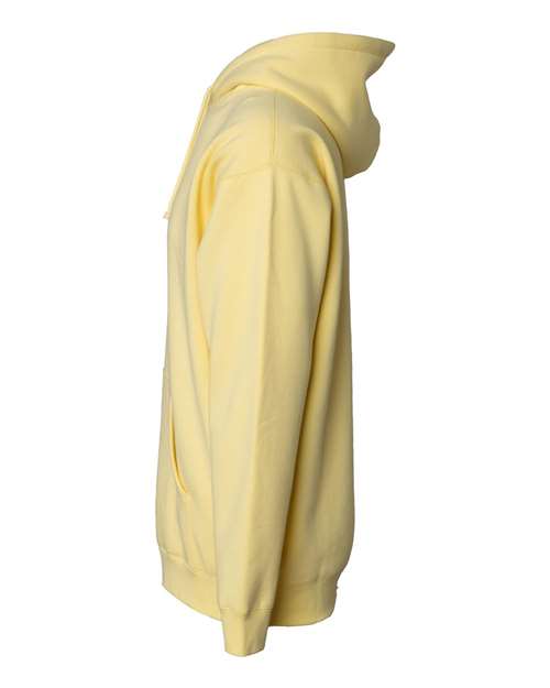 Independent Trading Co. Heavyweight Hooded Sweatshirt IND4000 Light Yellow Custom Embroidered Business Logo