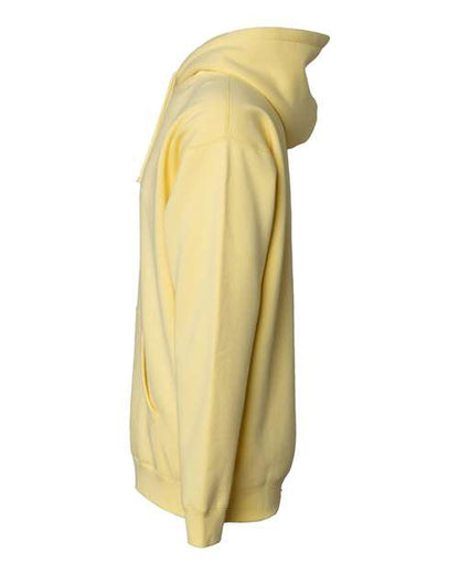 Independent Trading Co. Heavyweight Hooded Sweatshirt IND4000 Light Yellow Custom Embroidered Business Logo
