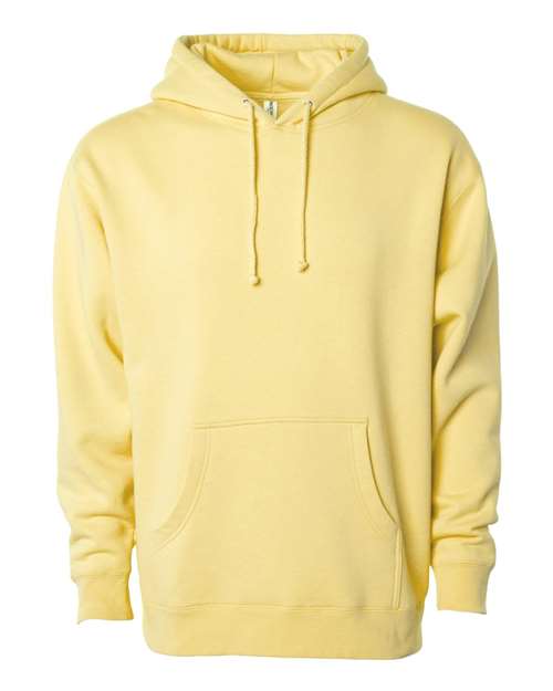 Independent Trading Co. Heavyweight Hooded Sweatshirt IND4000 Light Yellow Custom Embroidered Business Logo