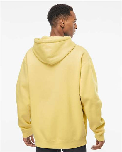 Independent Trading Co. Heavyweight Hooded Sweatshirt IND4000 Light Yellow Custom Embroidered Business Logo