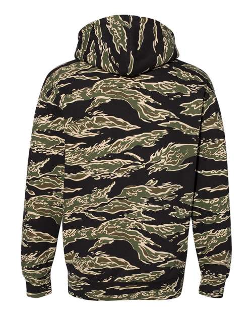 Independent Trading Co. Heavyweight Hooded Sweatshirt IND4000 Tiger Camo Custom Embroidered Business Logo
