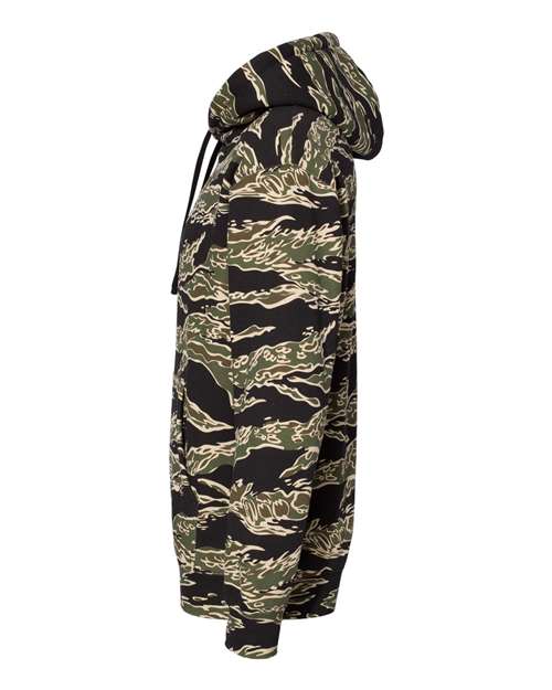 Independent Trading Co. Heavyweight Hooded Sweatshirt IND4000 Tiger Camo Custom Embroidered Business Logo