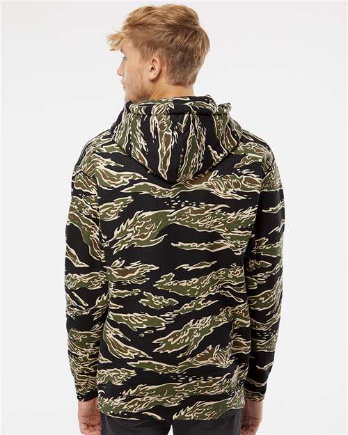 Independent Trading Co. Heavyweight Hooded Sweatshirt IND4000 Tiger Camo Custom Embroidered Business Logo