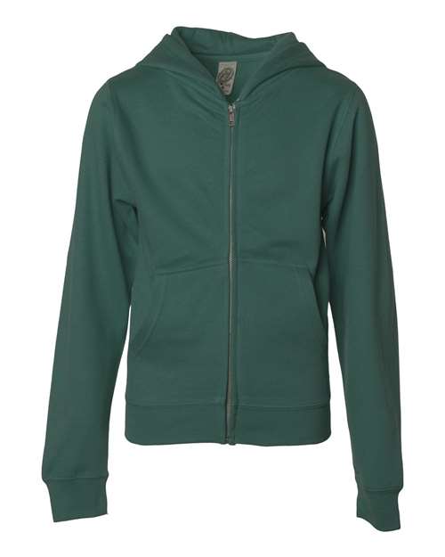 Independent Trading Co. Youth Midweight Full-Zip Hooded Sweatshirt SS4001YZ