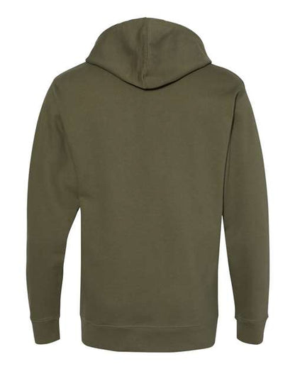 Independent Trading Co. Midweight Hooded Sweatshirt SS4500 Army Custom Embroidered Business Logo