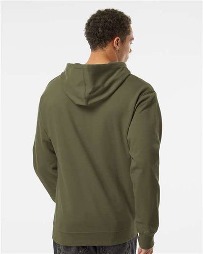 Independent Trading Co. Midweight Hooded Sweatshirt SS4500 Army Custom Embroidered Business Logo