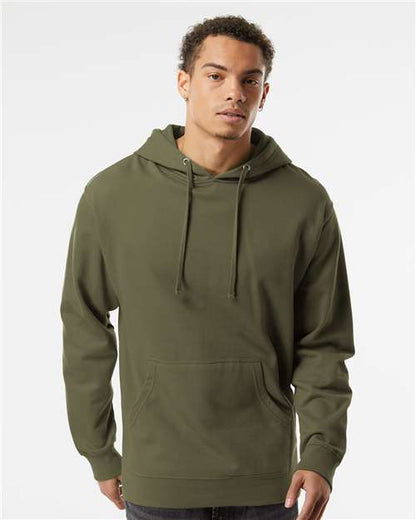 Custom Embroidered  Independent Trading Co. Midweight Hooded Sweatshirt SS4500 Army