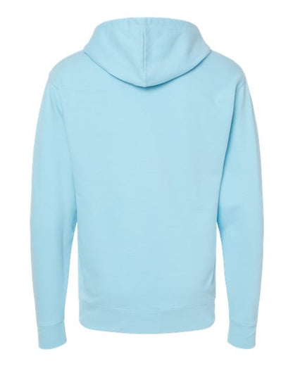 Independent Trading Co. Midweight Hooded Sweatshirt SS4500 Blue Aqua Custom Embroidered Business Logo