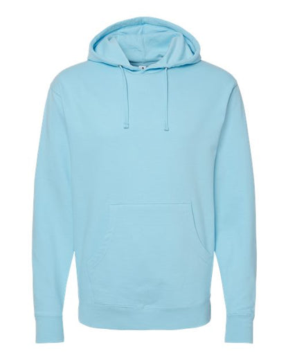 Independent Trading Co. Midweight Hooded Sweatshirt SS4500 Blue Aqua Custom Embroidered Business Logo