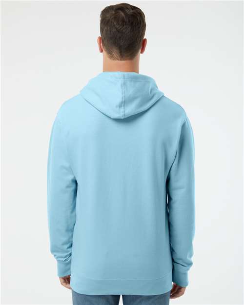 Independent Trading Co. Midweight Hooded Sweatshirt SS4500 Blue Aqua Custom Embroidered Business Logo