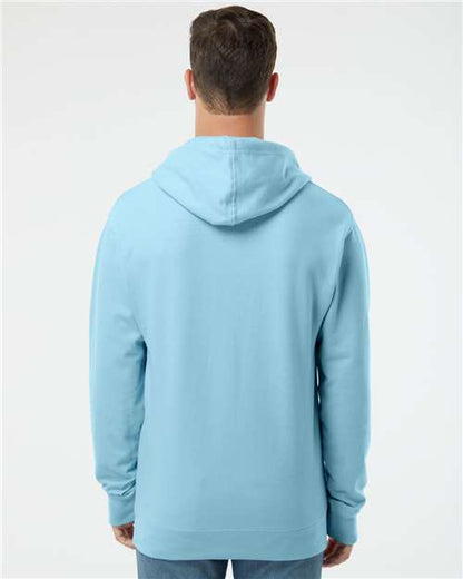 Independent Trading Co. Midweight Hooded Sweatshirt SS4500 Blue Aqua Custom Embroidered Business Logo