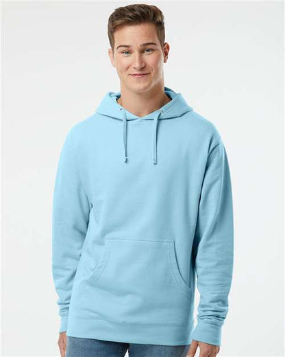 Custom Embroidered  Independent Trading Co. Midweight Hooded Sweatshirt SS4500 Blue Aqua