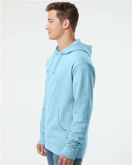 Independent Trading Co. Midweight Hooded Sweatshirt SS4500 Blue Aqua Custom Embroidered Business Logo