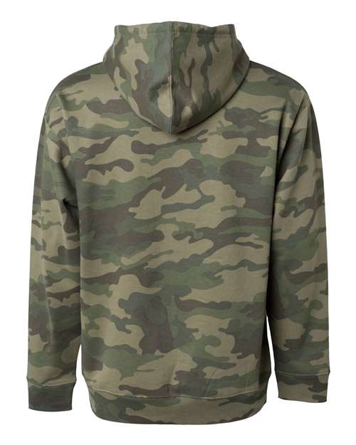 Independent Trading Co. Midweight Hooded Sweatshirt SS4500 Forest Camo Custom Embroidered Business Logo