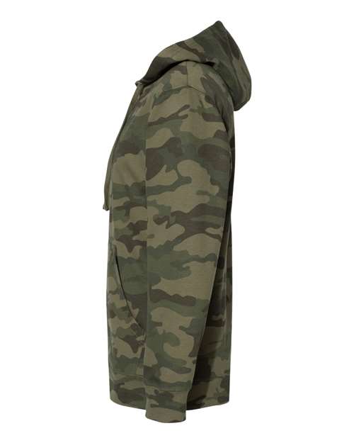 Independent Trading Co. Midweight Hooded Sweatshirt SS4500 Forest Camo Custom Embroidered Business Logo