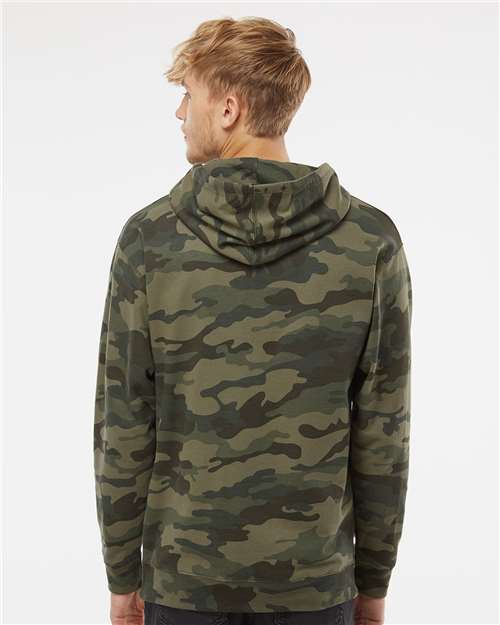 Independent Trading Co. Midweight Hooded Sweatshirt SS4500 Forest Camo Custom Embroidered Business Logo