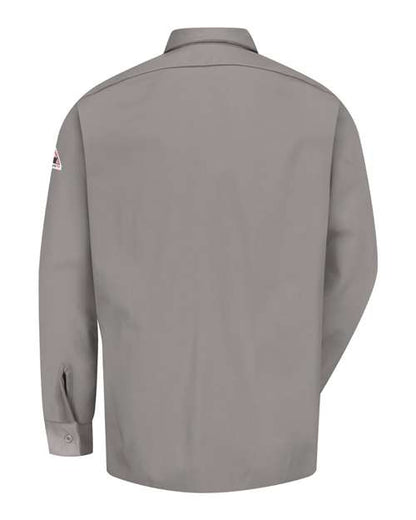 Custom EmbroideredBulwark Men's Work Shirt - EXCEL FR ComforTouch 7510 Grey