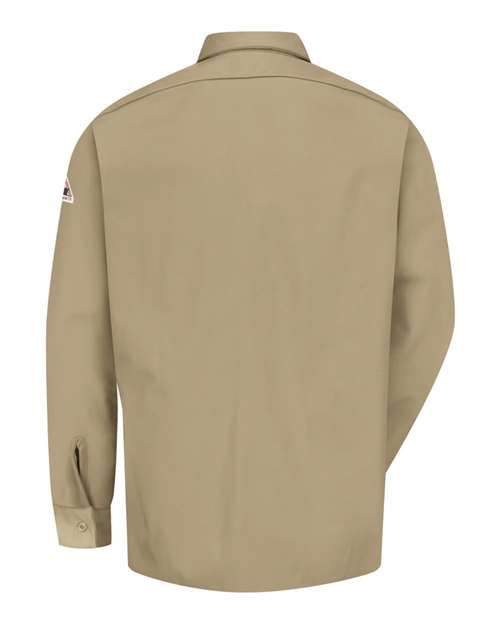 Custom EmbroideredBulwark Men's Work Shirt - EXCEL FR ComforTouch 7510 Khaki