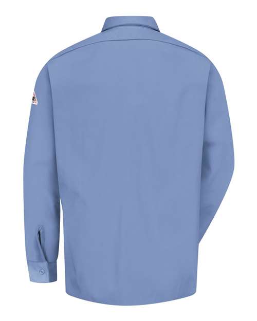 Custom EmbroideredBulwark Men's Work Shirt - EXCEL FR ComforTouch 7510 Light Blue