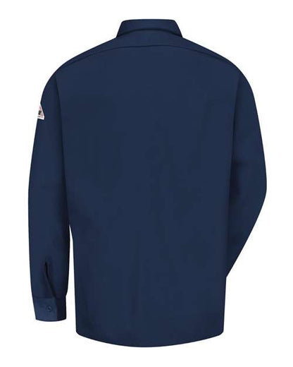 Custom EmbroideredBulwark Men's Work Shirt - EXCEL FR ComforTouch 7510 Navy