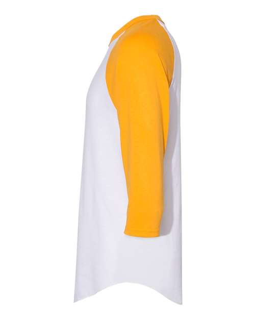 Augusta Sportswear Three-Quarter Raglan Sleeve Baseball Jersey 4420 White/ Gold