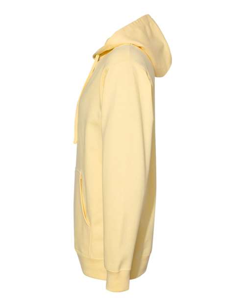 Independent Trading Co. Midweight Hooded Sweatshirt SS4500 Light Yellow Custom Embroidered Business Logo