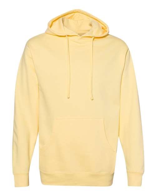 Independent Trading Co. Midweight Hooded Sweatshirt SS4500 Light Yellow Custom Embroidered Business Logo
