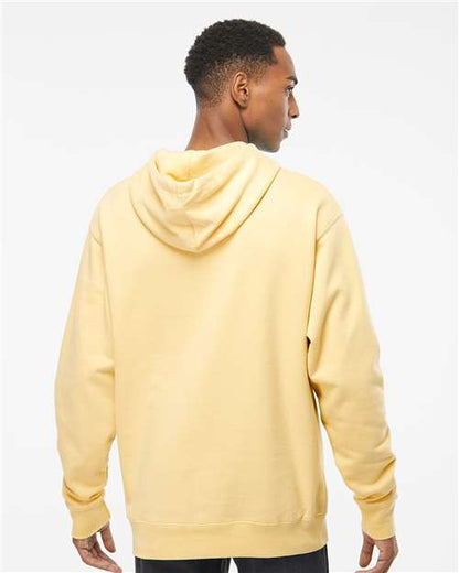 Independent Trading Co. Midweight Hooded Sweatshirt SS4500 Light Yellow Custom Embroidered Business Logo