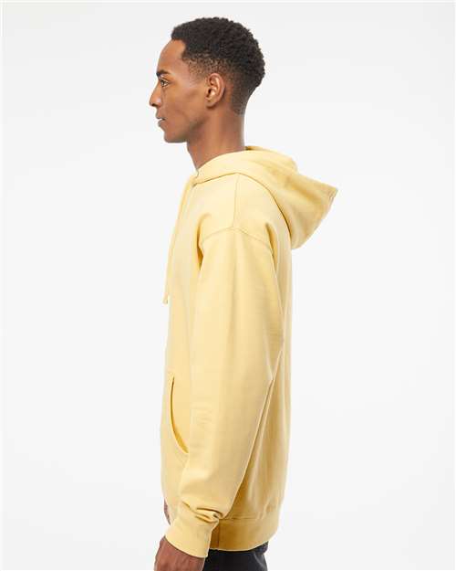 Independent Trading Co. Midweight Hooded Sweatshirt SS4500 Light Yellow Custom Embroidered Business Logo