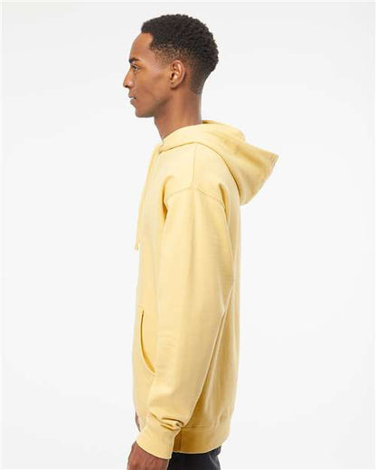 Independent Trading Co. Midweight Hooded Sweatshirt SS4500 Light Yellow Custom Embroidered Business Logo