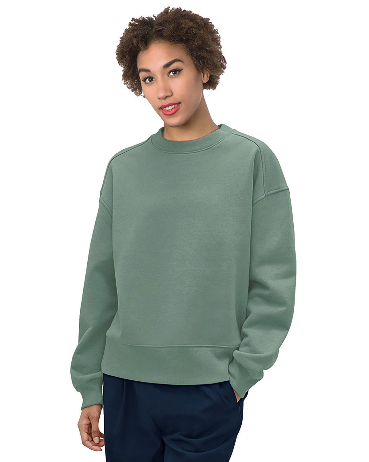 Bayside Ladies' USA Made Crewneck Sweatshirt 7702BA